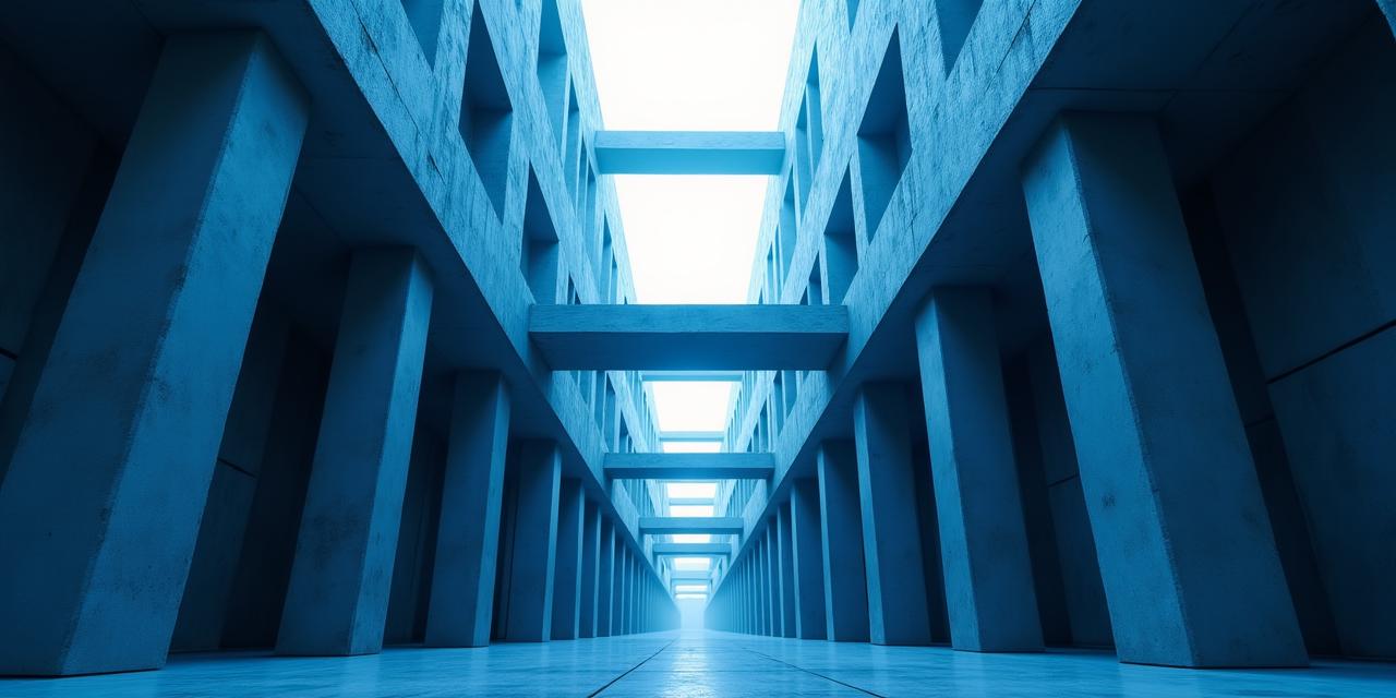 Abstrakcyjna grafika przedstawiająca porządek i architekturę danych